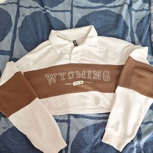 cropped long sleeve top